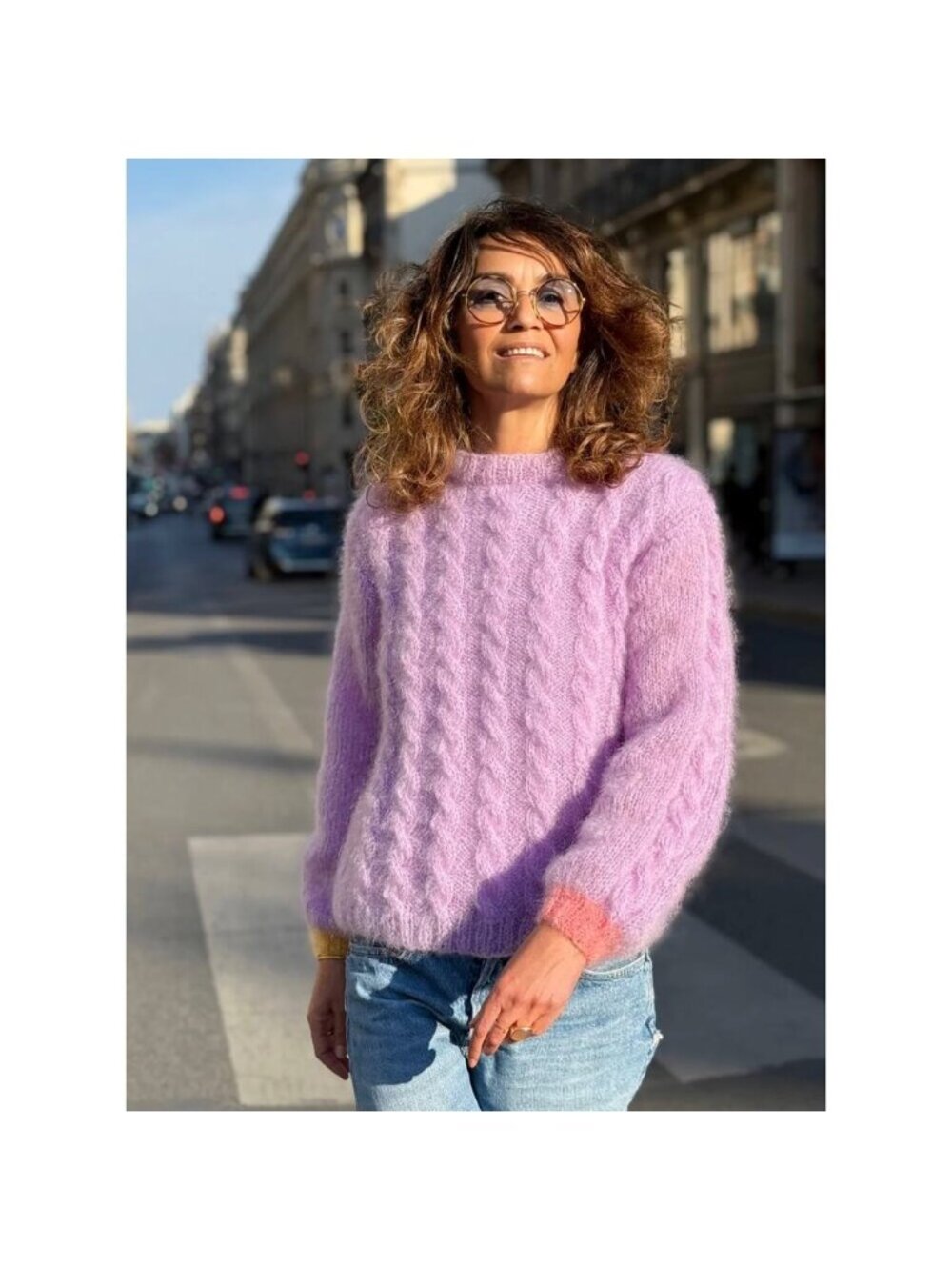 NEW Rose Carmine Handmade Knit My Beautiful Sweater Torsades Pink Size: 1 - Picture 7 of 7